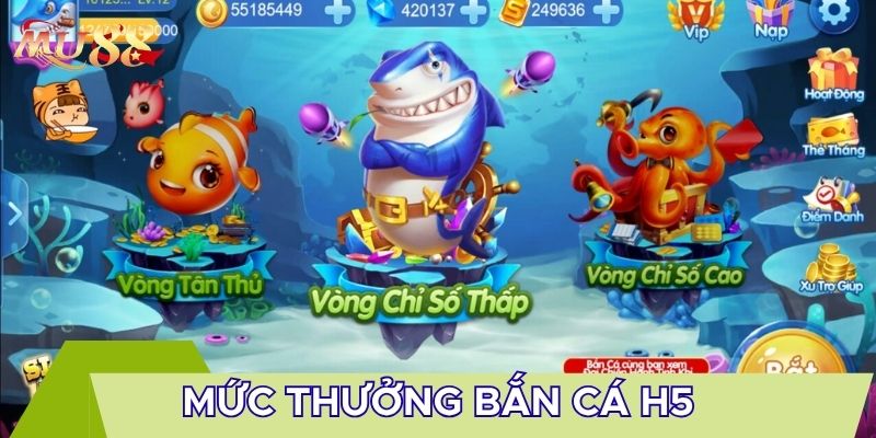Mức thưởng bắn cá H5